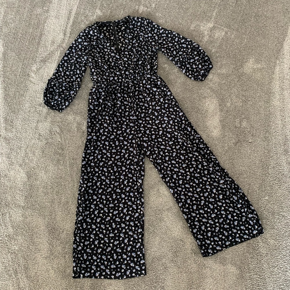 Madewell Ruffle-Sleeve Jumpsuit in Baby's Breath